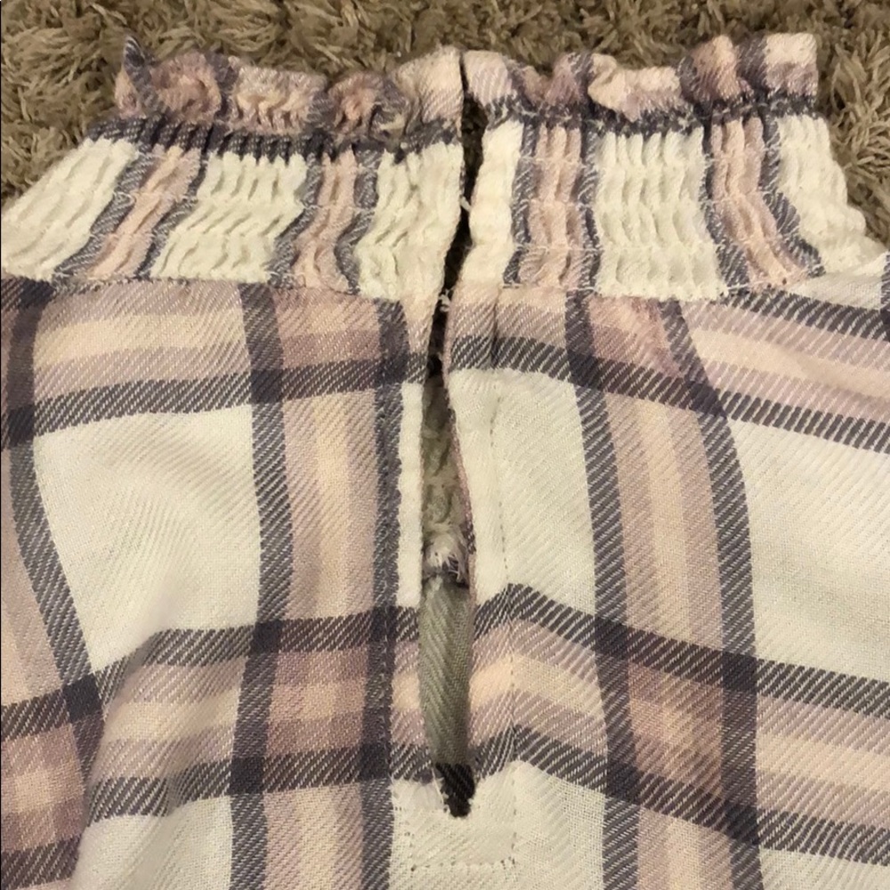 Free People Plaid Mock Neck Ruffle Blouse - Picture 4 of 7